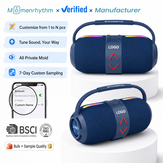 Top Rated Portable Customizable Speaker Rechargeable Battery Wireless Music Player TF USB AUX Gift for Travel