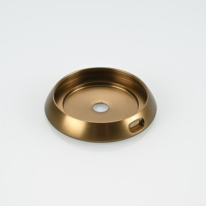 Aluminum Alloy Lamp Base 200mm Diameter CNC Machined <b>With</b> 20mm Aperture For <b>Desk</b> Lamp Holder - Product Image 1