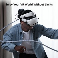 Cable de Datos AMVR LC6L de 16 Pies, 2 en 1, USB A Tipo C a Tipo C, 5Gbps, Trenzado de Nailon, para Juegos de Realidad Virtual