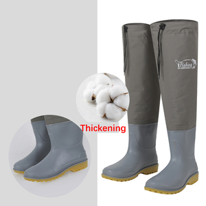 Hommes et unisexe léger respirant imperméable <span class=keywords><strong>Brier</strong></span> preuve chasse Bootfoot PVC Nylon néoprène caoutchouc pêche Hip Waders chaussettes - Product Image 2