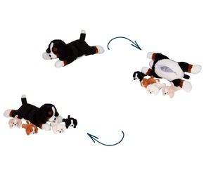 Perro de Peluche de Alta Calidad con 4 <span class=keywords><strong>Cachorros</strong></span> en el Vientre, Lindos Peluches y Juguetes de Peluche para Niñas y Niños - Product Image 3