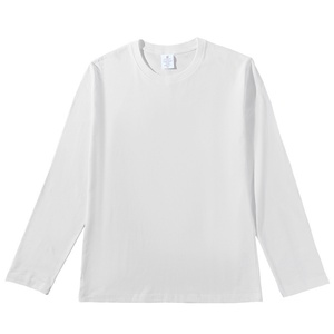 Camiseta informal de manga larga de algodón pesado para <span class=keywords><strong>hombre</strong></span> y mujer, diseño en blanco, Base blanca, Jersey de Color sólido suelto, tela con impresión Digital - Product Image 2