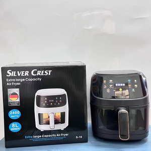 Freidora de Aire Inteligente SILVER CREST 8L Cuadrada con Pantalla Táctil Moderna, 2400W de Alta Potencia, Pantalla LED, Función de Asado y Grill, Freidora Eléctrica Doméstica - Product Image 1