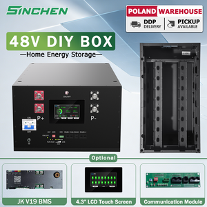 Boîtier de batterie DIY 48V en stock UE avec BMS JK V19, écran tactile LCD 4,3 pouces, kit de batterie Lifepo4 empilable pour systèmes d'alimentation domestiques - Product Image 1