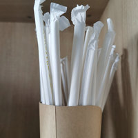 Pailles en papier jetables emballées individuellement pour la vaisselle et les articles de table