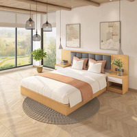 Ensemble de chambre à coucher au design moderne, finition brillante, meubles d'hôtel