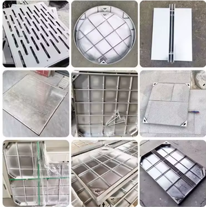 Tapa de alcantarilla cuadrada de acero inoxidable para parques al aire libre, diseño invisible - Product Image 6