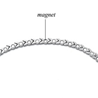 Bijoux biomagnétiques Collier de thérapie magnétique en or et argent à la mode Collier en acier inoxydable