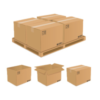 Grande boîte d'emballage kraft pliable personnalisée Boîte d'expédition en carton ondulé pour expédition mobile pour petite entreprise
