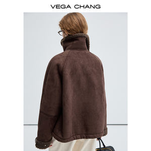 เสื้อโค้ทขนสั้นแบบมีซับในขนเฟอร์ รุ่น Vega Chang Vintage Chic Premium Thermal สำหรับผู้หญิง - Product Image 5