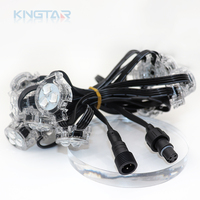 30mm 3LEDS 12V RGB WS2818 Puck Light IP67 étanche en plastique 90 degrés Angle de faisceau parc à thème décoratif Point Lights