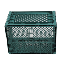 JOIN Caisse de rangement en plastique personnalisée pour 12 bouteilles, idéale pour jus et lait, caisse pliable en maille pour bouteilles