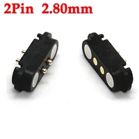 Connecteur magnétique étanche Pogo mâle femelle 2.54mm 2.8mm à ressort, 1 paire, 2 broches/5 broches avec oreilles