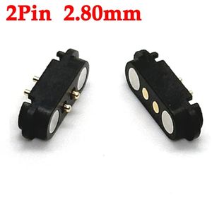 1 par 2 pines/5 pines con orejas impermeable magnético Pogo Pin conector Pogopin macho hembra 2,54mm 2,8mm toma de corriente CC con resorte - Product Image 5