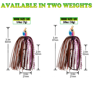 Atacado Iscas Artificiais Rígidas de Silicone para Pesca de Robalo, tipo Swim Jig e Worm, com Anzóis, 7g 10g, 5 Cores, Olhos 3D e Saias de Pesca - Product Image 2