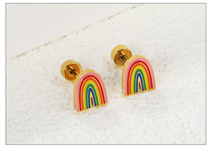 ต่างหูแฟชั่นขายดี น่ารัก สไตล์การ์ตูน ชุบสแตนเ<span class=keywords><strong>ล</strong></span>ส ต่างหูแบบติด  สี<span class=keywords><strong>ล</strong></span>ูกกวาด ของขวัญสำหรับสาวๆ เครื่องประดับต่างหู - Product Image 5