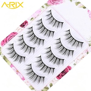 A-RIX 5 Pares de Pestañas de Visón Sintético, Pestañas Cortas y Naturales, Voluminosas y Ligeras, Venta al por Mayor, Marca Privada, Hechas a Mano, Libres de Crueldad Animal - Product Image 1