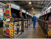 MAKER Machine de jeu de combat classique, borne d'arcade verticale avec 4300 jeux, supporte les autocollants personnalisés, à monnayeur pour salle de jeux