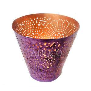 Purple Indian Iron <b>Tea</b> Light Votive for Occasions Attractive Candle Jars NEW votive pillar designs Wedding <b>decoration</b> - Product Image 1