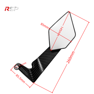 Nouvel ensemble de rétroviseurs pliables à 90 degrés réglables RSP, motif en fibre de carbone, boîtier en ABS, vue large, universel pour <span class=keywords><strong>moto</strong></span> et scooter - Product Image 2