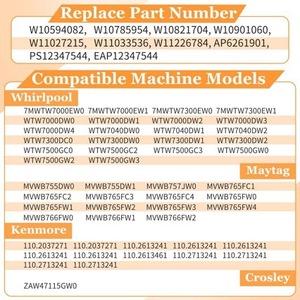 Varillas de Suspensión para Lavadora Whirlpool W11130359, Barra de Equilibrio de Plástico Resistente, Repuestos para Electrodomésticos - Product Image 3