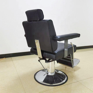 Sillón de Barbería Profesional Reclinable de Acero, Bomba Hidráulica de Alta Resistencia, Reposapiés Doble, Cuero PU Ecológico - Product Image 3