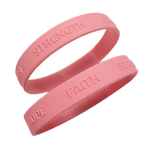 חם מכירה מכירות ספורט גומי צמיד ורוד זול מותאם אישית wristbands סיליקון wristbands - Product Image 1