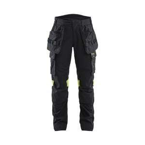 BLAKLADER - 710815129933C44 Pantalon inhérent à l'artisan pour femme Noir/jaune haute visibilité-PANTALON DE TRAVAIL EAN 7330509910368 - Product Image 4