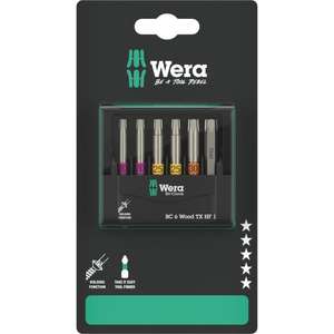 WERA - 05073639001 Wood <b>Torx</b> <b>bits</b> set (6 pcs.) (self-service packaging) - EAN 4013288227508 INSERTS FOR SCREWING - Product Image 1