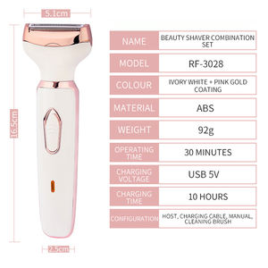 Rasoio elettrico Cordless 4-in-1 portatile per <span class=keywords><strong>donna</strong></span> rasoio indolore per Bikini rifinitore smontabile per viso sopracciglia naso-casalingo - Product Image 3