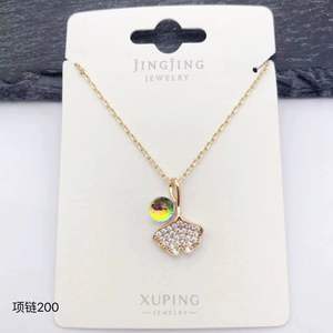 Collier en cristal pour femme, design original Jingjing xuping, <span class=keywords><strong>bijoux</strong></span> de luxe pour femme, plaqué or 18 carats avec diamants de haute qualité - Product Image 6