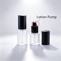 Botol Serum Perawatan Kulit Kaca Buram Mewah 100ml dengan Pompa dan Tutup Ulir, Set Botol Kosmetik, Wadah dan Kemasan
