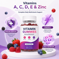 Bonbons gélifiés vitaminés OEM sans OGM, sans gélatine, complément nutritionnel quotidien, vente en gros