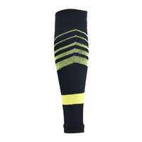 Chaussettes de sport montantes à rayures chevron personnalisées OEM, soutien de compression du mollet, pour football et athlétisme, vente en gros