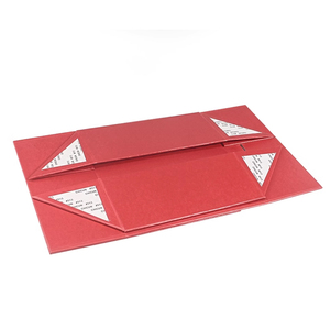 Tùy Chỉnh Sang Trọng Cứng Nhắc Các Tông Quần Áo Bao Bì Hộp Giấy Màu Đỏ Matte Gấp Mỹ Phẩm Tóc Giả Từ Hộp Quà Tặng Với <span class=keywords><strong>Ribbon</strong></span> - Product Image 4