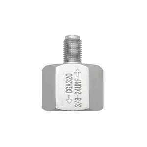 Adaptador Convertidor para Acuario HomeBrew para Tanque de CO2 Sodastream W21.8, CGA320, 3/8-24UNF 5/8-18UNF - Product Image 1