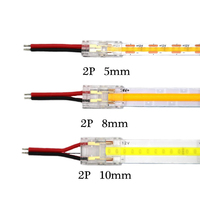 Connecteurs d'angle sans soudure pour bandes LED COB en forme de L, étanches IP20, en plastique, 2, 3 ou 4 broches, pour bandes de 8 mm et 10 mm