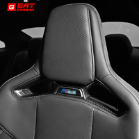 Boucle de garniture intérieure pour siège baquet 2 pièces pour BMW M3 G80 G81 M4 G82 G83 2021+ Décoration de siège baquet avant en fibre de carbone sèche