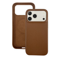 Coque intégrale personnalisée de luxe avec estampage à chaud, protection antichoc 360°, étui en cuir incassable pour iPhone 17 Pro Max