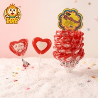 Heetverkopende OEM fruitige hartvormige, meerkleurige harde snoeplollies in een fles voor kinderen