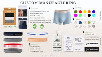Boxers pour hommes en coton à rayures élégantes, doux et respirants, avec logo personnalisé, taille élastique, vente en gros, sous-vêtements OEM