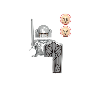 Figurine <span class=keywords><strong>de</strong></span> <span class=keywords><strong>chevalier</strong></span> gothique du château médiéval avec arme, bouclier d'aigle noir, casque, blocs <span class=keywords><strong>de</strong></span> construction à assembler, figurines, jouets - Product Image 5