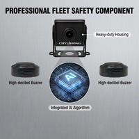 Caméra IA BSD robuste avec avertisseur sonore pour chariot élévateur, véhicule de construction, kit de surveillance de sécurité pour la détection des piétons