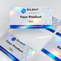 Autocollant holographique personnalisé 3ml, auto-adhésif, durable, imperméable, résistant à l'huile, étiquette laser avec logo d'entreprise pour l'emballage des flacons