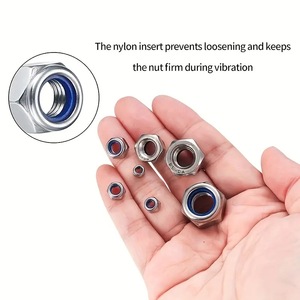 Kit Surtido de Tuercas de Seguridad de Acero Inoxidable 304 M4 M5 M6 con Inserto de Nylon, 150 Piezas - Product Image 2