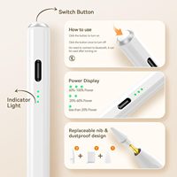 Lápiz óptico activo profesional con rechazo de Palma y Punta de precisión para iPad Apple Pencil Samsung Pro Dibujo Toma de notas