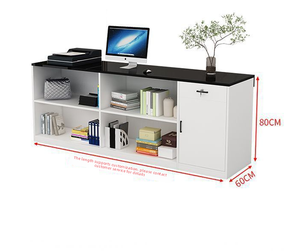 Mesa De Recepção Minimalista Moderna para Escritório Grade Design Hotel Caixa Contador Durável MDF para Salão De Beleza Consulta Loja - Product Image 6