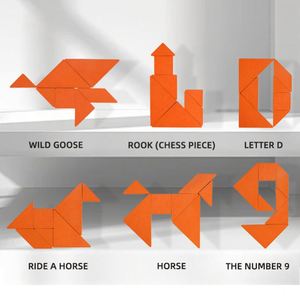Jeu de puzzle Tangram interactif en boîte métallique pour enfants, stimulant l'imagination et l'intelligence - Product Image 5