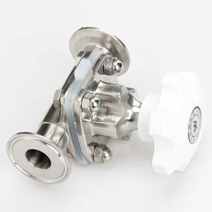 316 स्टेनलेस स्टील मैनुअल सैनिटरी चक-प्रकार डायाफ्राम वाल्व, पूर्ण पोर्ट, 19-51 मिमी ओ. डी., उच्च गुणवत्ता, खाद्य ग्रेड - Product Image 5