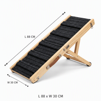 Rampe pliable pour animaux de compagnie, escalier combiné, barres antidérapantes, bois de pin massif, poignée de transport facile, support stable, convient aux chiens et aux chats, pour la maison